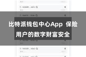 比特派钱包中心App  保险用户的数字财富安全
